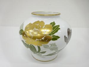 大倉陶園　金銀彩　牡丹　花瓶